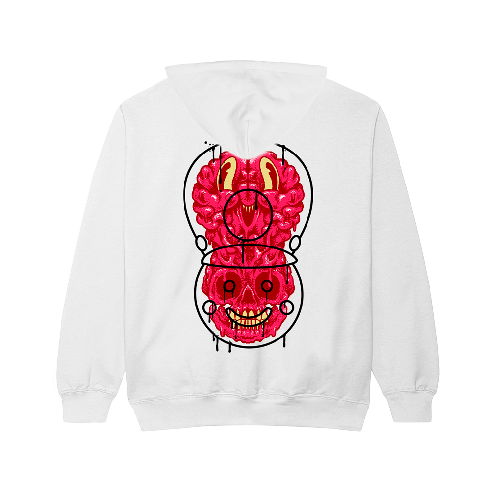 Nutcracker Brain White Pullover Hoodie
