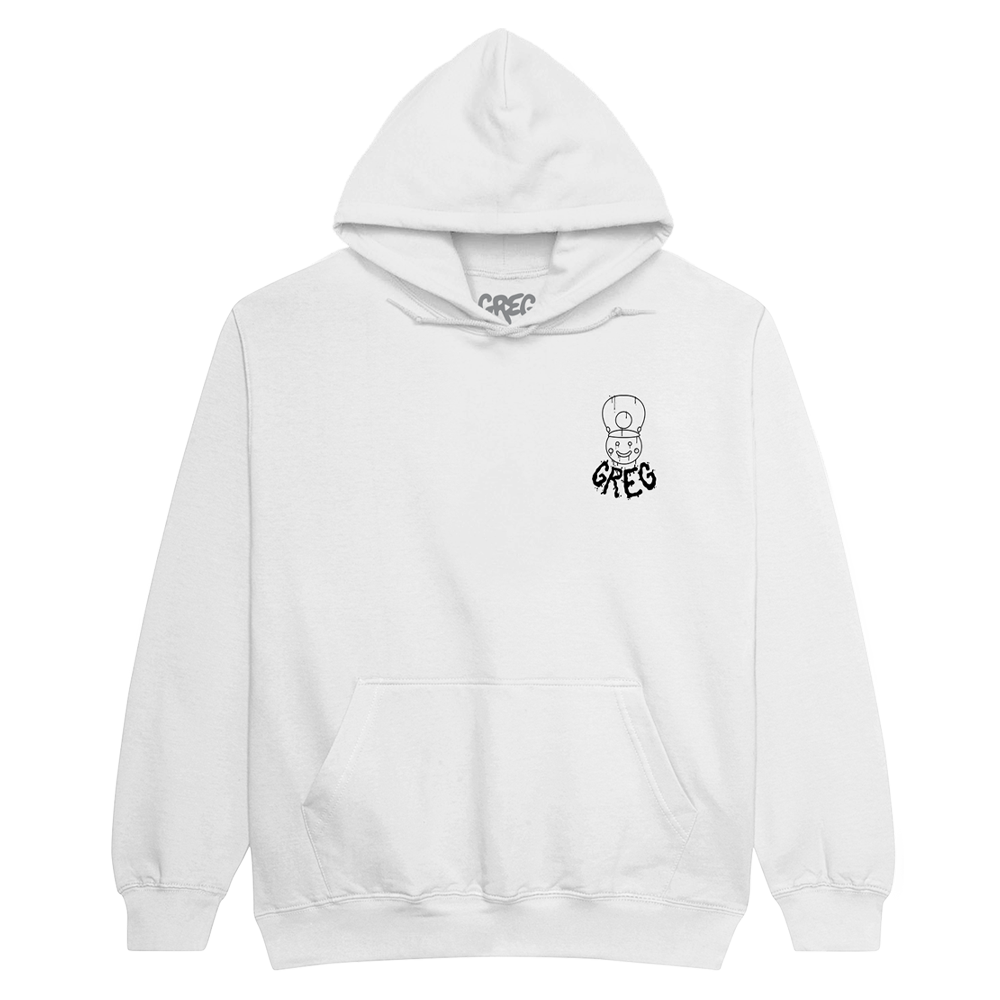 Nutcracker Brain White Pullover Hoodie