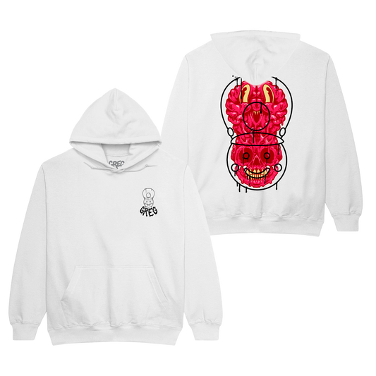 Nutcracker Brain White Pullover Hoodie